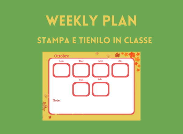 Weekly Plan Autunno