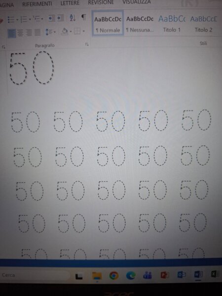 Pregrafismo tratteggio da 50 a 60
