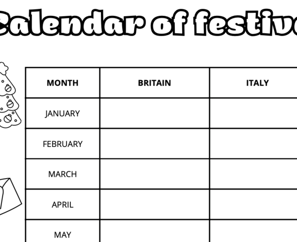 CALENDAR OF FESTIVALS
