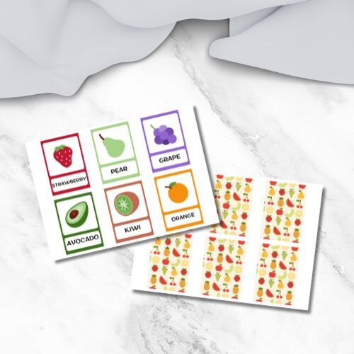 Flashcards frutta in inglese