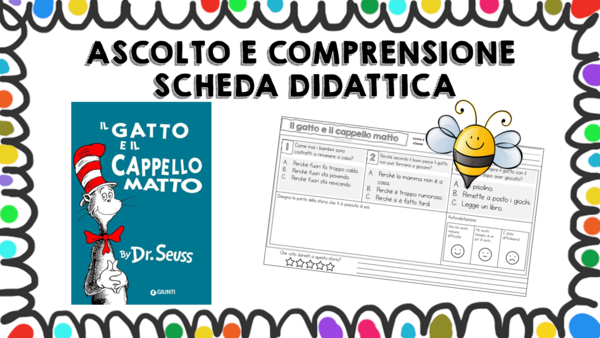 Il gatto e il cappello matto - scheda didattica comprensione