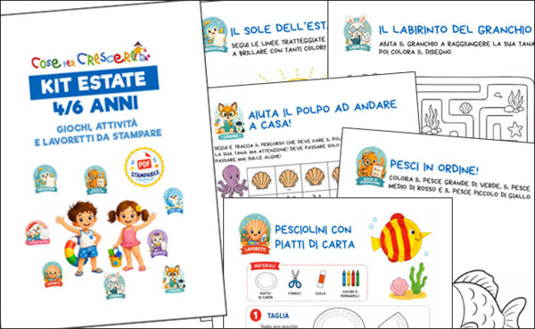 21 attività estive per bambini 4-6 anni | PDF da stampare