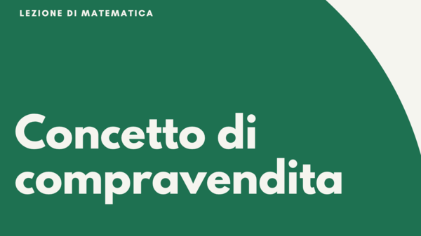 Concetto di compravendita - 4° elementare