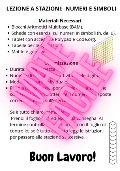 attività a stazione analisi numero