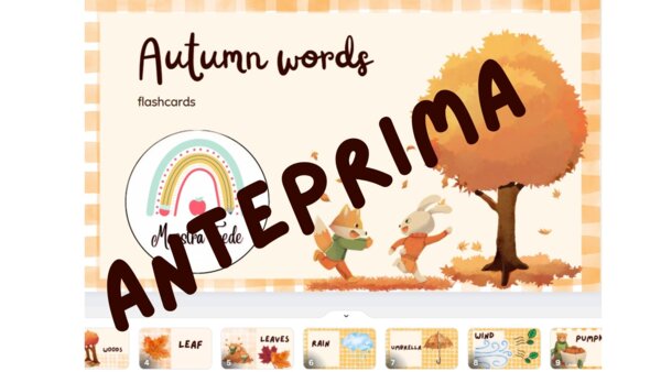 Autumn words flahcards