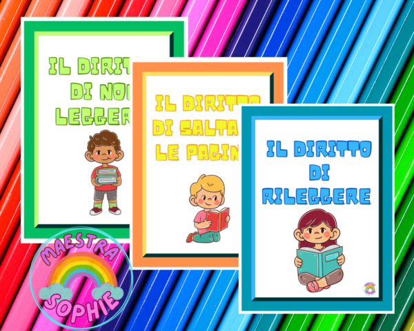 Decorare la biblioteca di classe: i diritti del lettore di Pennac