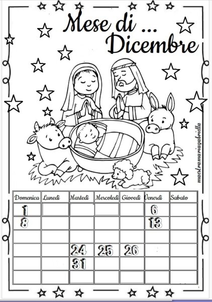 Calendarietto di dicembre