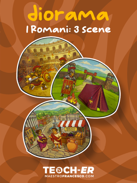 Set di tre diorami - Antica Roma