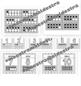 ten frame da 1 a 10 e cards in formato pdf da stampare