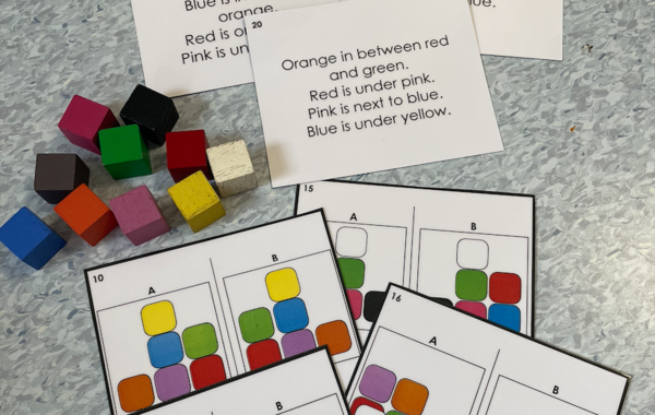 Task cards: Prepositions & Colours