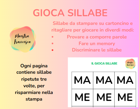 IL GIOCA SILLABE