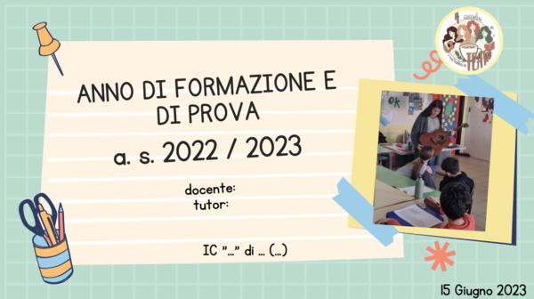 Progetto anno di prova e di formazione in pdf e pptx