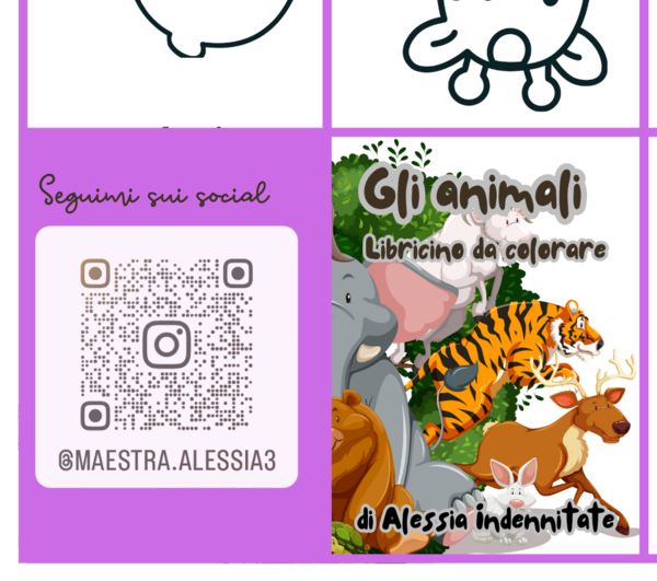 Libricino da colorare - Gli animali