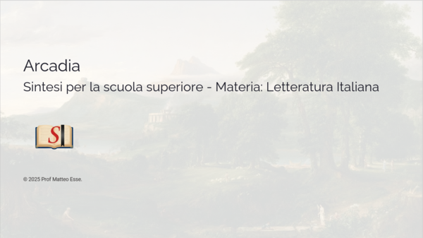 L'Arcadia e Metastasio: Reazione al Barocco e Riforma del Melodramma (PPTX)