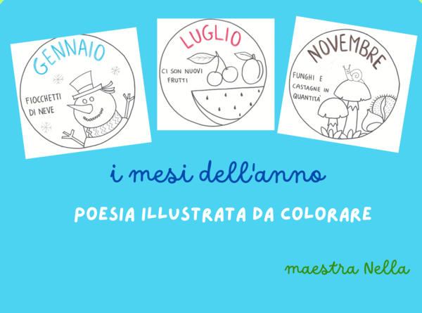 "i mesi dell'anno" filastrocca illustrata