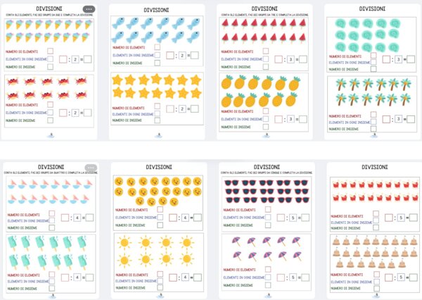 DIVISIONI ILLUSTRATE TEMA MARE