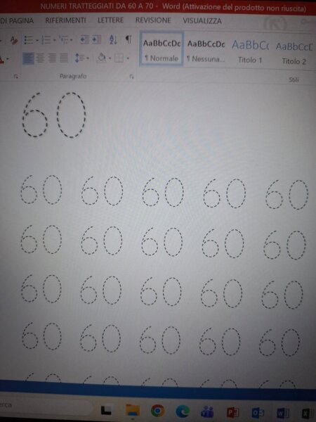 Pregrafismo tratteggio da 60 a 70