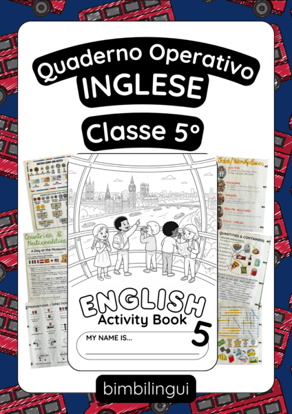 QUADERNO OPERATIVO INGLESE 5 - classe QUINTA  Primaria