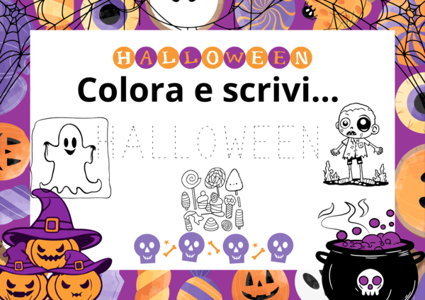 Coloriamo e scriviamo Halloween