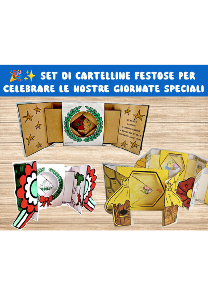 🎉✨ Set di Cartelline Festose per Celebrare le Nostre Giornate Speciali