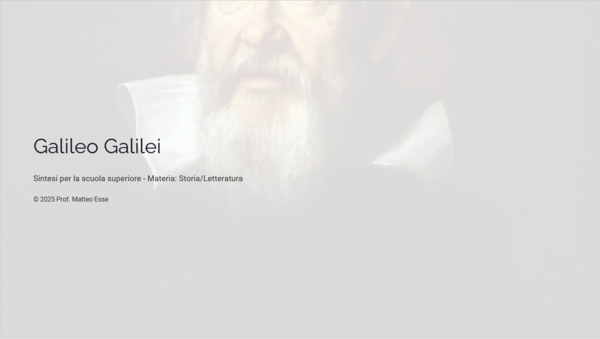 Galileo Galilei: Vita, Metodo e Processo - Lezione Interdisciplinare + mappa concettuale + kit verifica (PPTX Modificabile)