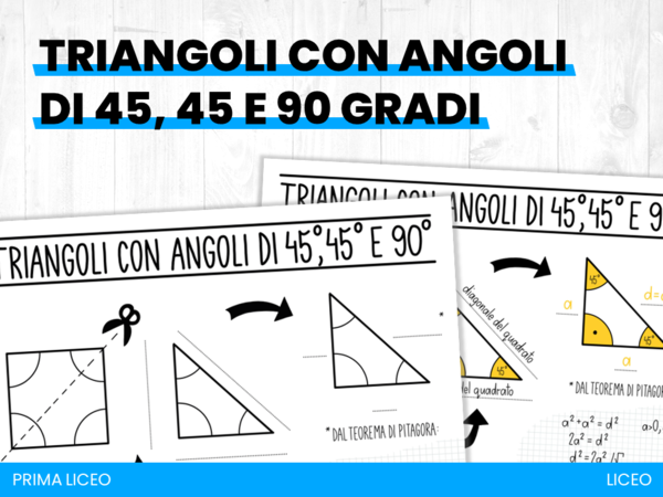 Triangoli con angoli di 45, 45 e 90 gradi