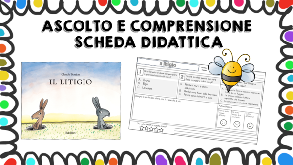 Il litigio scheda didattica comprensione