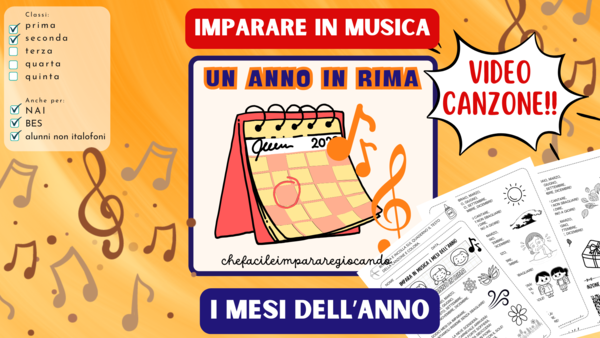 I MESI DELL'ANNO - CANZONE UN ANNO IN RIMA - TESTO E VIDEO