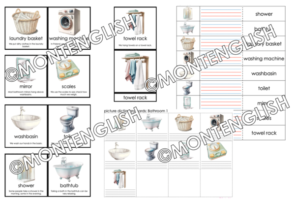 Vocabulary Enrichment Set: In the bathroom SET 1