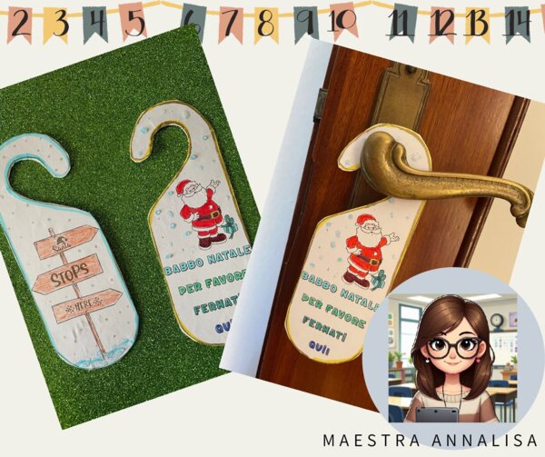 Cartello porta per Babbo Natale