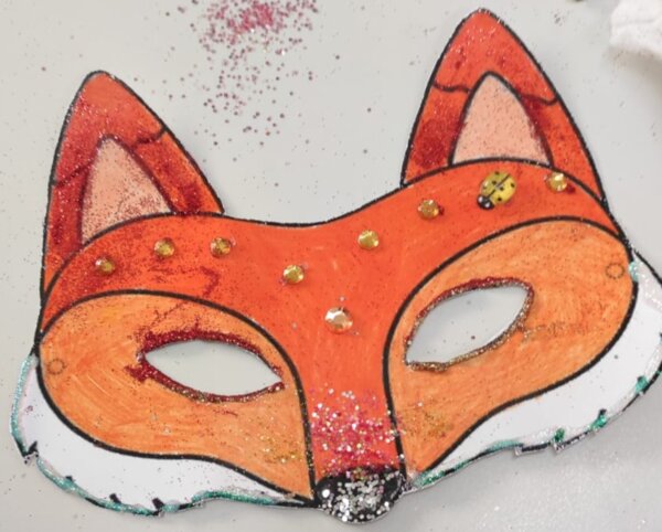 Maschere e mascherine di carnevale a tema animali (18 sagome)
