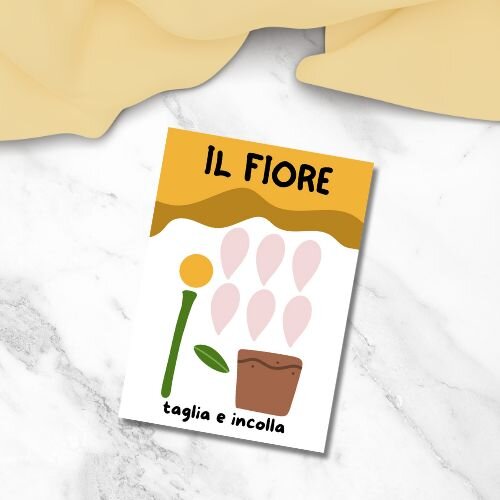 Lavoretto fiore da ritagliare e incollare