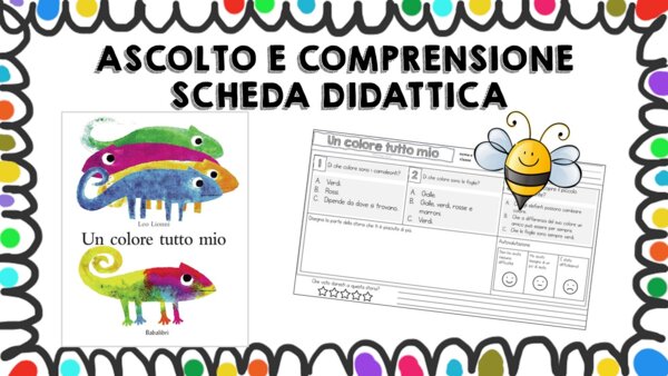Un colore tutto mio - scheda didattica comprensione