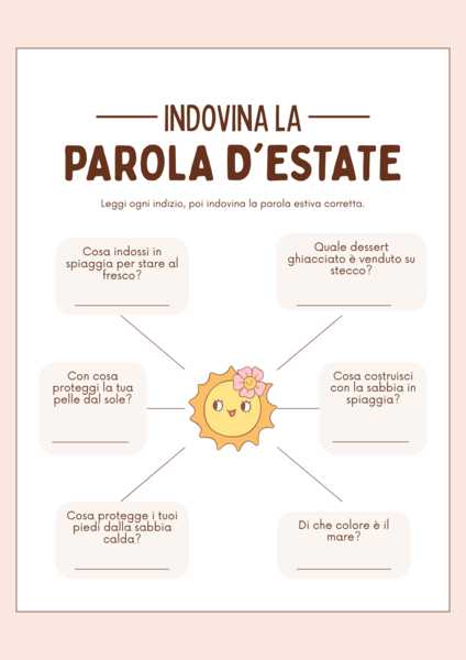Compiti di italiano per le vacanze