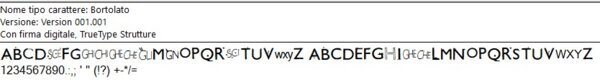 Font Maiuscolo Alta Leggibilità Bortolato