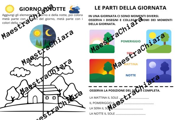 Giorno e notte e parti della giornata