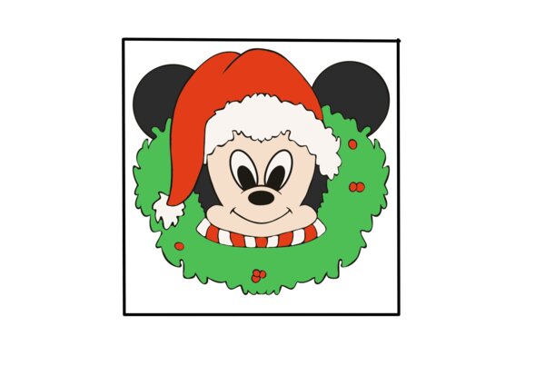 Biglietto di natale a forma di Topolino