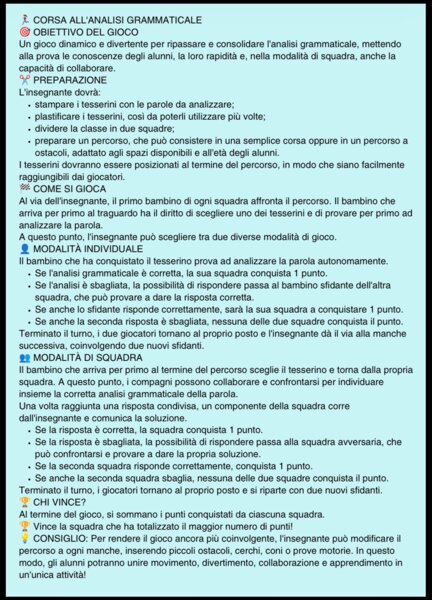 Grammatica…in corsa