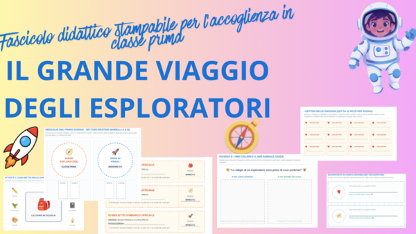 MEGA KIT ACCOGLIENZA CLASSE PRIMA – "Il Grande Viaggio degli Esploratori" (Fascicolo, Allestimento e Prerequisiti)