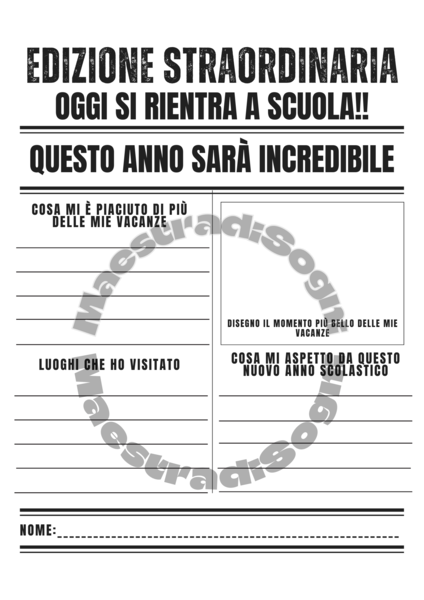 Back to School - scheda