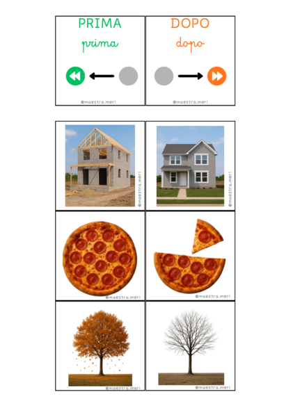 FLASHCARDS “PRIMA E DOPO”