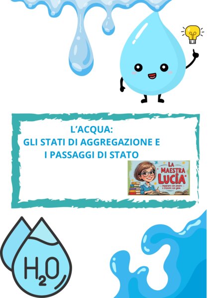 L'ACQUA- GLI STATI DI AGGREGAZIONE ED I PASSAGGI DI STATO
