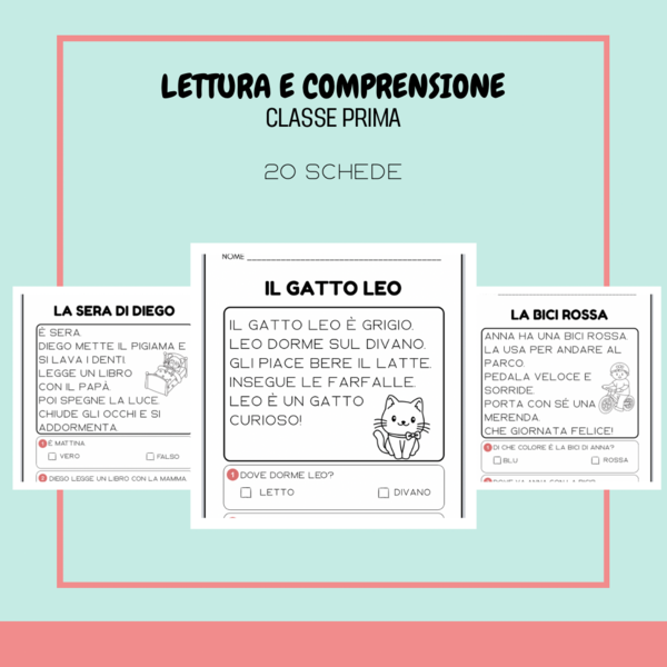 ITALIANO CLASSE PRIMA - lettura e comprensione