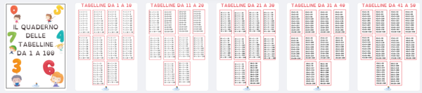 IL NUOVO QUADERNO DELLE TABELLINE