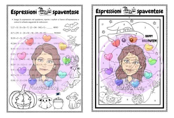 Attività di Halloween - Espressioni spaventose