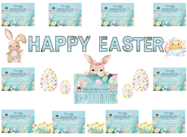 Easter Bulletin – "Egg Idioms" 🌸