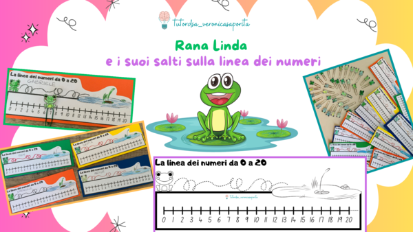Rana Linda e i suoi salti sulla linea dei numeri da 0 a 20