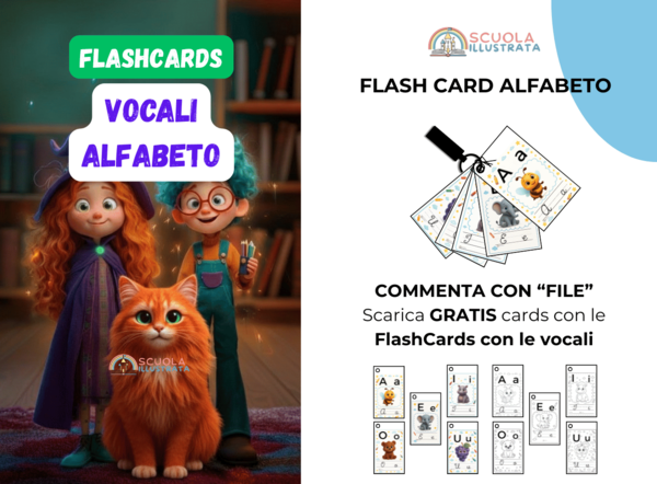 Flashcards Vocali – Scuola Illustrata (GRATIS)