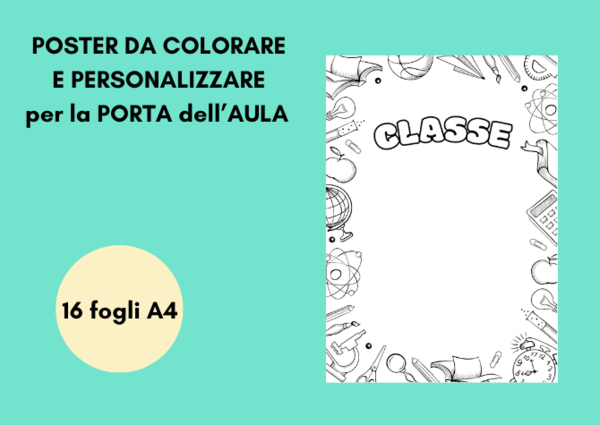 Poster per porta dell'aula