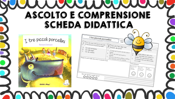 I tre piccoli porcellini - scheda didattica - comprensione
